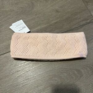 Lululemon Chevron Knit Ear Warmer in Pink Mist